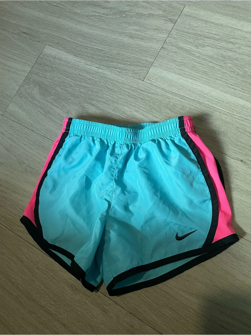 Nike Aqua and Pink Girls' Athletic Shorts